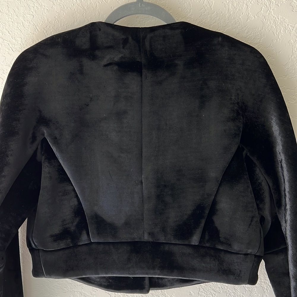 Derek Lam Runway  Fur Crop Biker Jacket Black Size Small - Picture 11 of 11